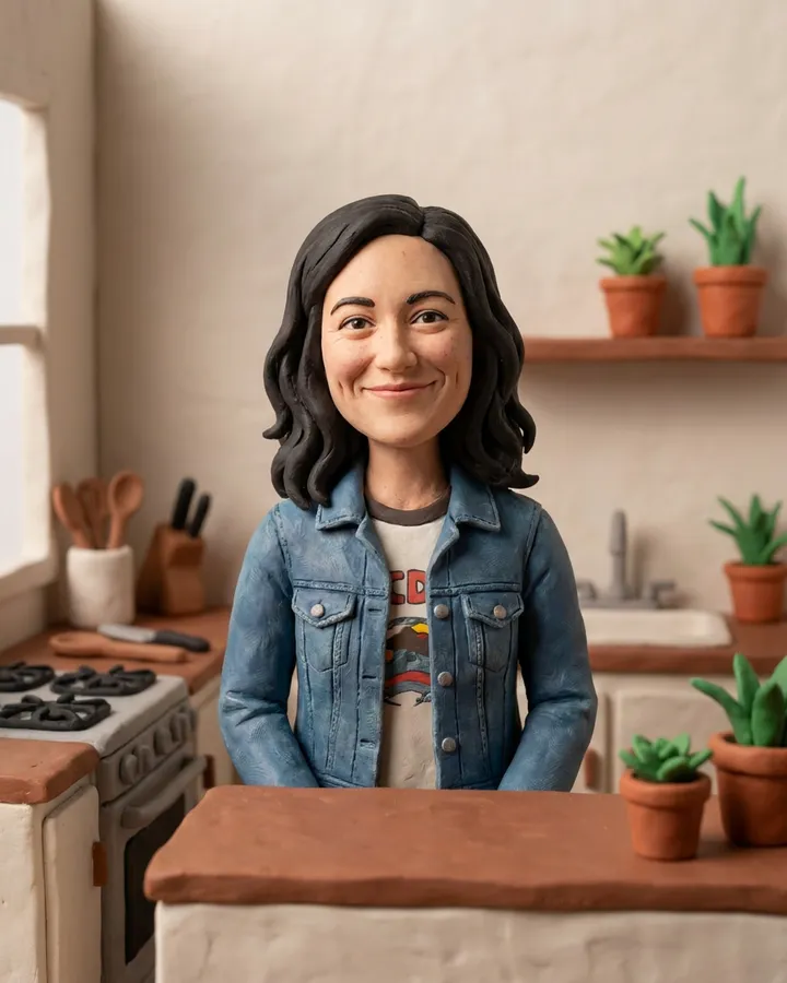 Example frame from the "Claymation you" AI trend