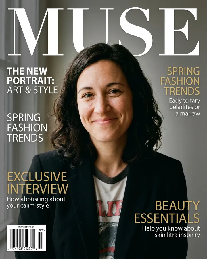 Example frame from the "Magazine cover star" AI trend