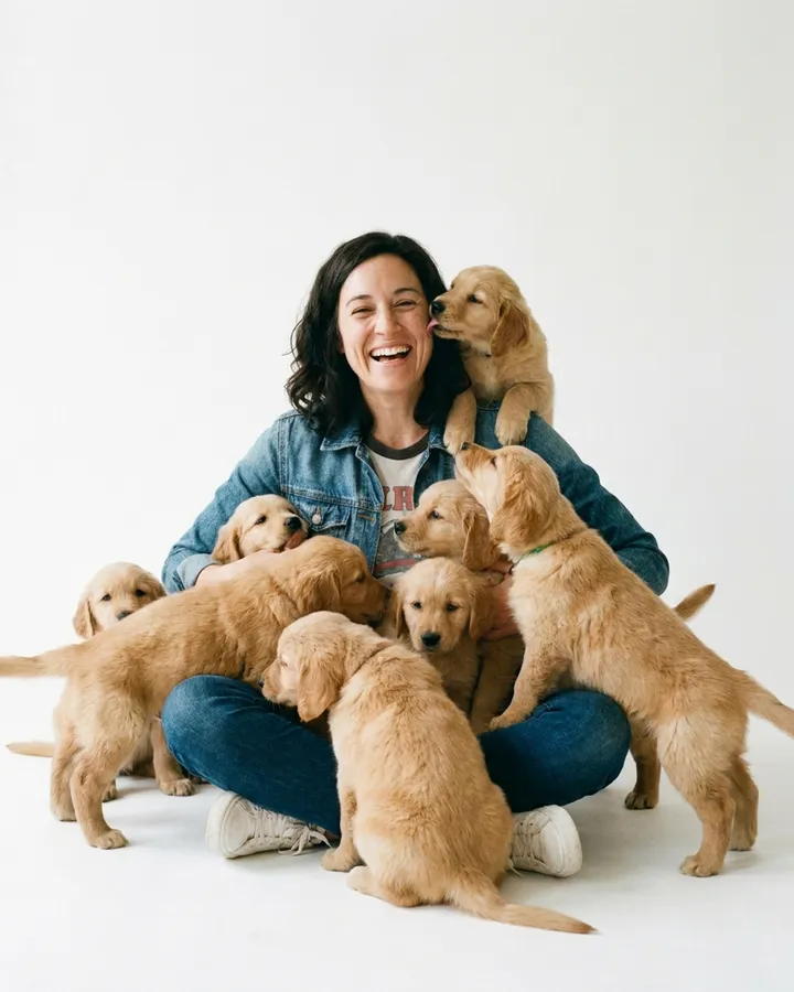 Example frame from the "Buried in puppies" AI trend